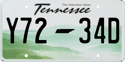 TN license plate Y7234D