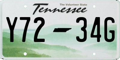TN license plate Y7234G