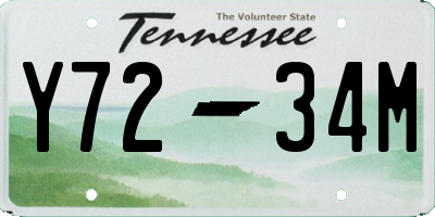 TN license plate Y7234M