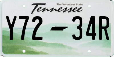TN license plate Y7234R