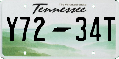 TN license plate Y7234T