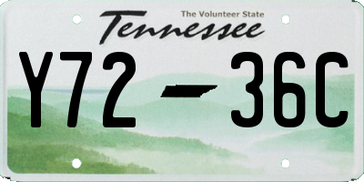 TN license plate Y7236C