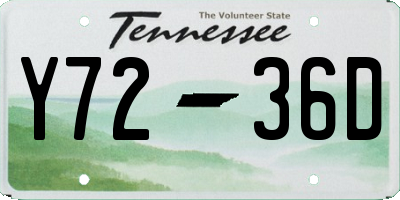 TN license plate Y7236D