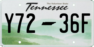 TN license plate Y7236F