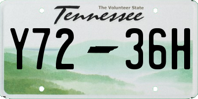 TN license plate Y7236H