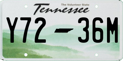 TN license plate Y7236M