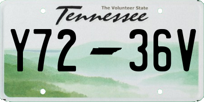 TN license plate Y7236V