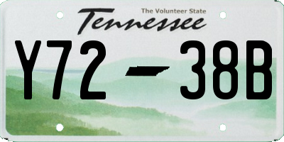 TN license plate Y7238B