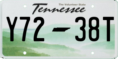 TN license plate Y7238T