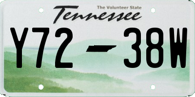 TN license plate Y7238W