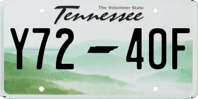 TN license plate Y7240F