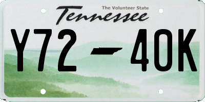 TN license plate Y7240K