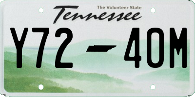TN license plate Y7240M