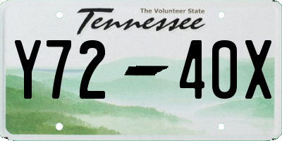 TN license plate Y7240X