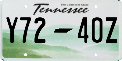 TN license plate Y7240Z