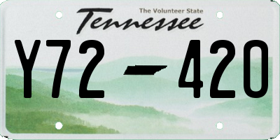 TN license plate Y7242O