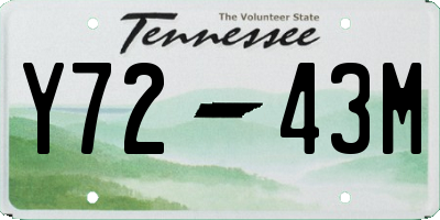 TN license plate Y7243M