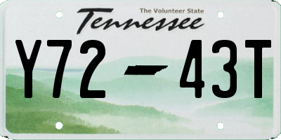 TN license plate Y7243T