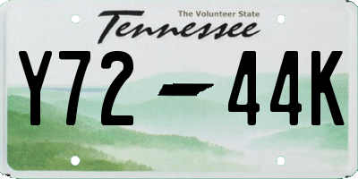 TN license plate Y7244K