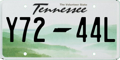 TN license plate Y7244L