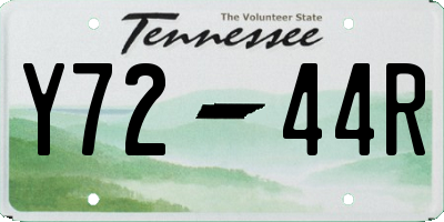 TN license plate Y7244R