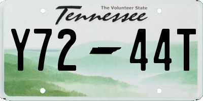 TN license plate Y7244T