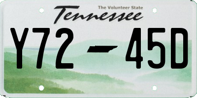 TN license plate Y7245D