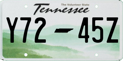 TN license plate Y7245Z
