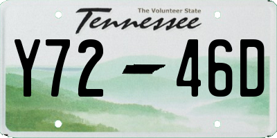 TN license plate Y7246D