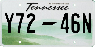 TN license plate Y7246N