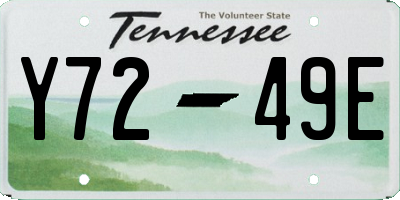 TN license plate Y7249E