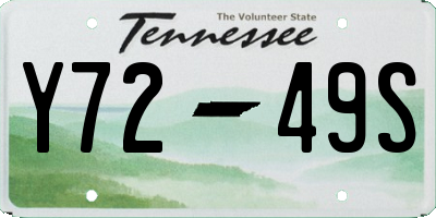 TN license plate Y7249S