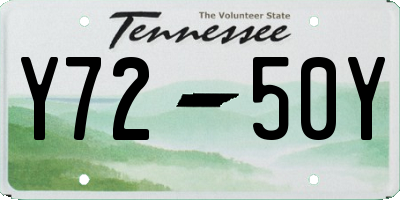 TN license plate Y7250Y