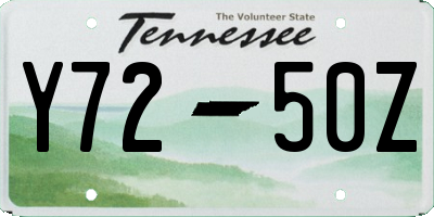 TN license plate Y7250Z