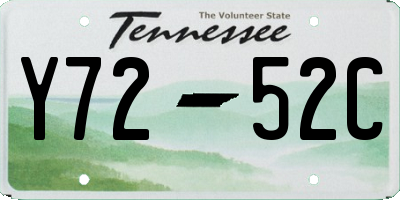 TN license plate Y7252C