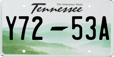 TN license plate Y7253A