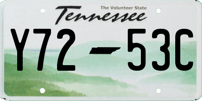 TN license plate Y7253C