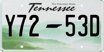 TN license plate Y7253D