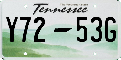 TN license plate Y7253G