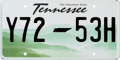 TN license plate Y7253H