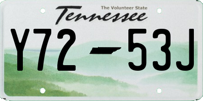 TN license plate Y7253J