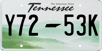 TN license plate Y7253K