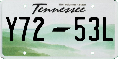 TN license plate Y7253L