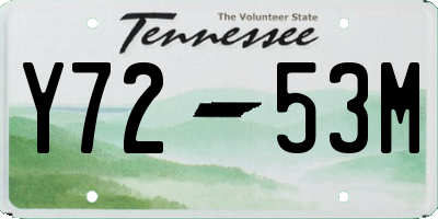 TN license plate Y7253M