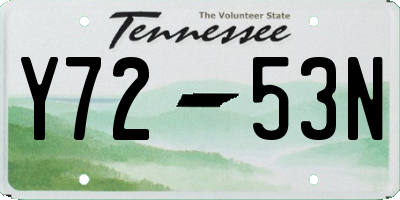 TN license plate Y7253N