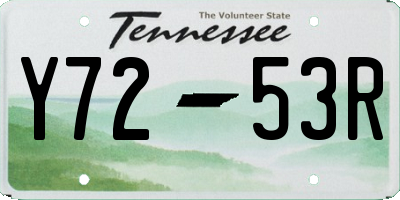 TN license plate Y7253R