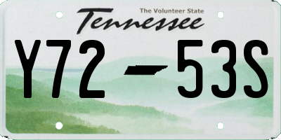 TN license plate Y7253S