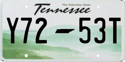 TN license plate Y7253T
