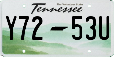 TN license plate Y7253U