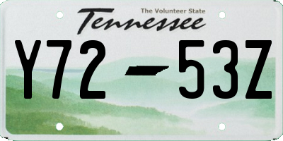 TN license plate Y7253Z